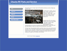 Tablet Screenshot of chucksrvpartsandservice.com